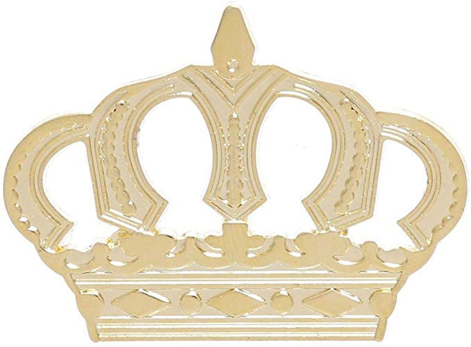 Crown Car Emblem Sticker Big, Gold