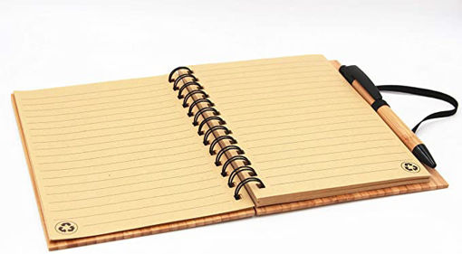 bamboo notebook and pen