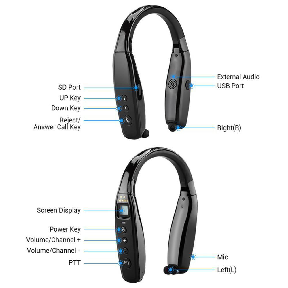Bluetooth Headset For Two Way Radio &Phone Yi669