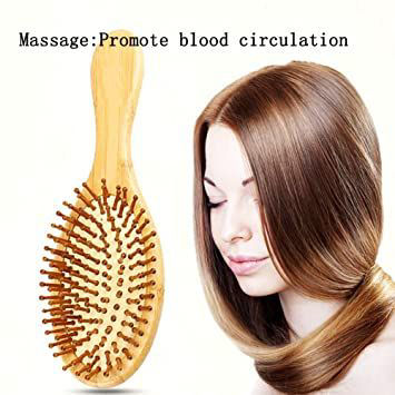 bamboo brush wooden hair friendly