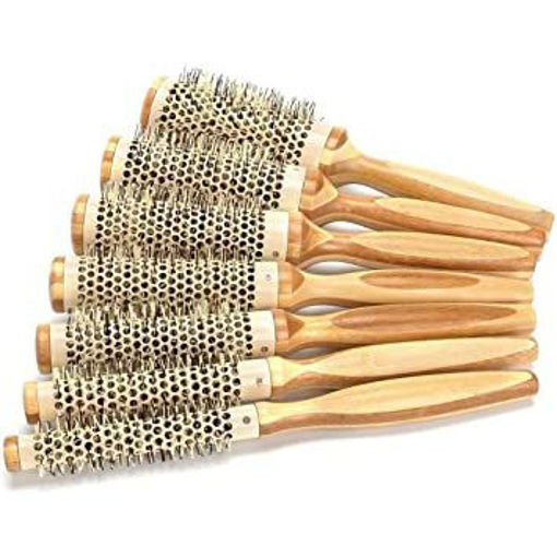 Flexible Professional Round Rolling Hair Brush 7 Pcs