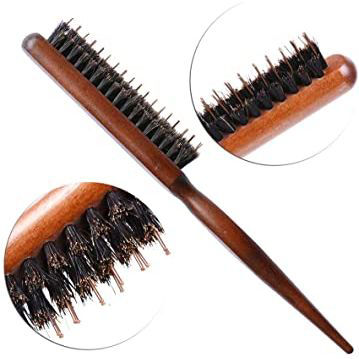 boar comb bristle fluffy brush loss handle anti natural wood hair