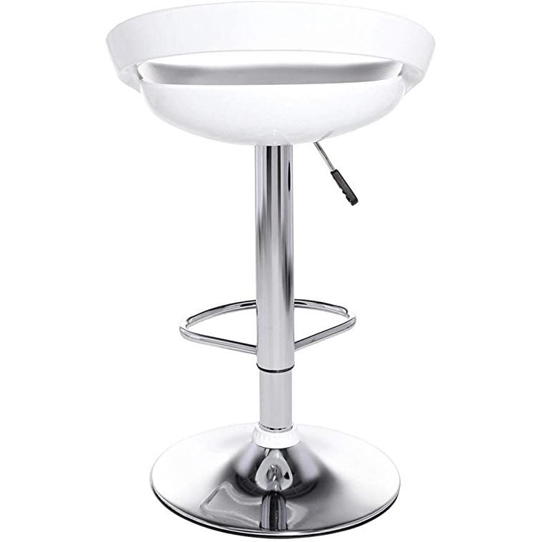 Adjustable Bar Chair, White