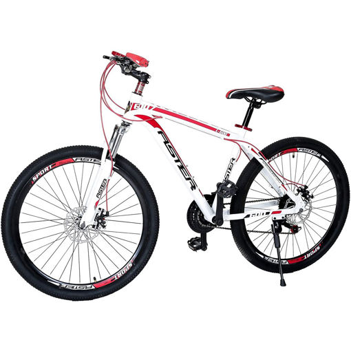 white and red mountain bike