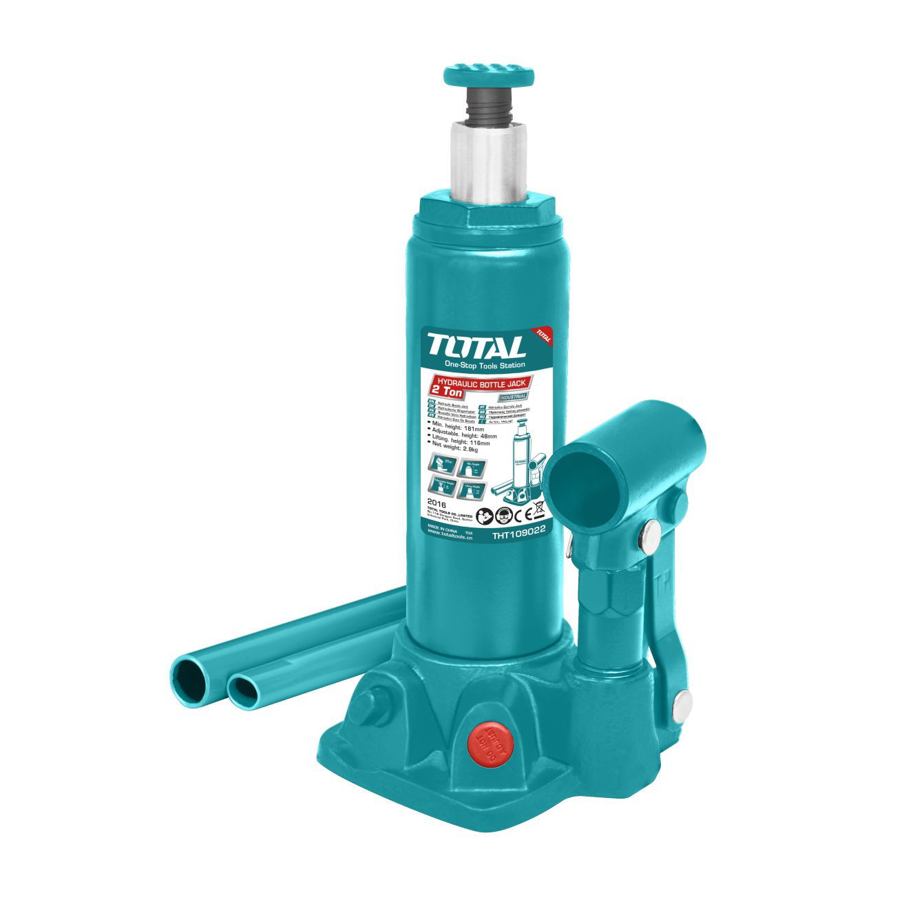Total Hydraulic Bottle Jack - 2 Ton