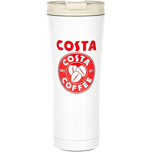 Costa Thermos Flask Mug with Lid, 500ml, White