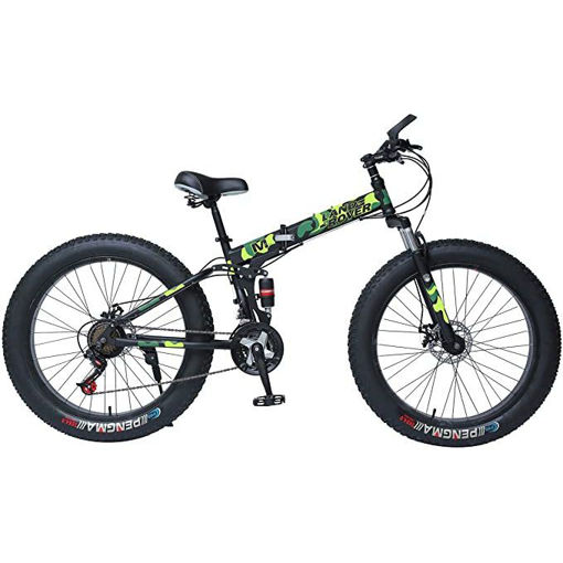 Land Rover Mountain Foldable Bicycle, 26 Inch - Black & Green
