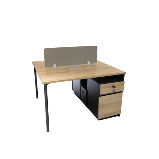 Computer Desk With Drawers Brown