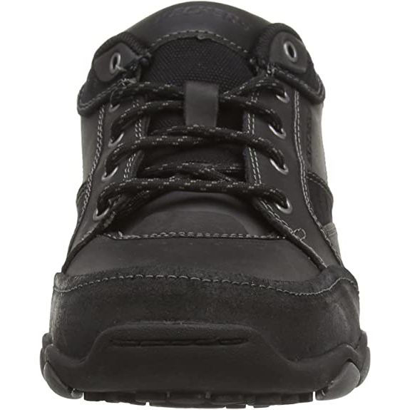 Men Skechers Leather Lace-Up Trainers Shoe