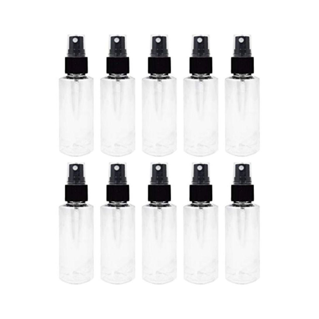 10Piece Empty Spray Bottles Black/Clear