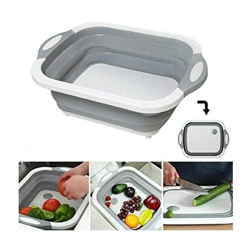 Collapsible Cutting Board With Dish Tub