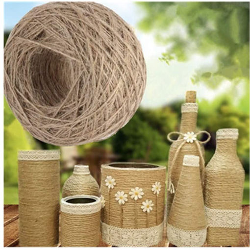 100m Natural Burlap Hessian Jute Twine Cord Hemp Rope String 2mm Rustic Wrap Gift Packing String Wedding Decoration