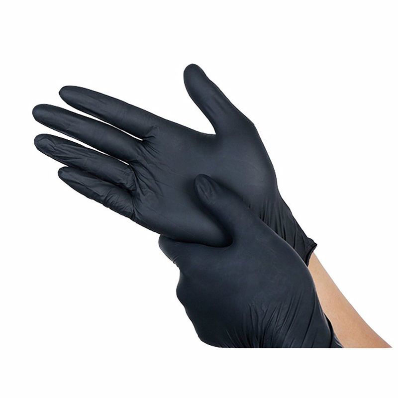 Clean Care Nitrile Black Gloves Large