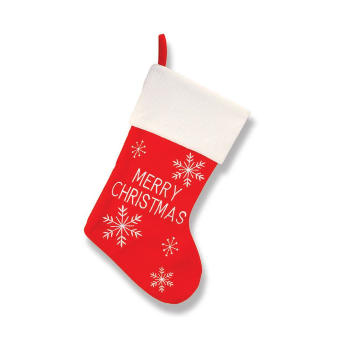 Merry Christmas Stockings, Red & White