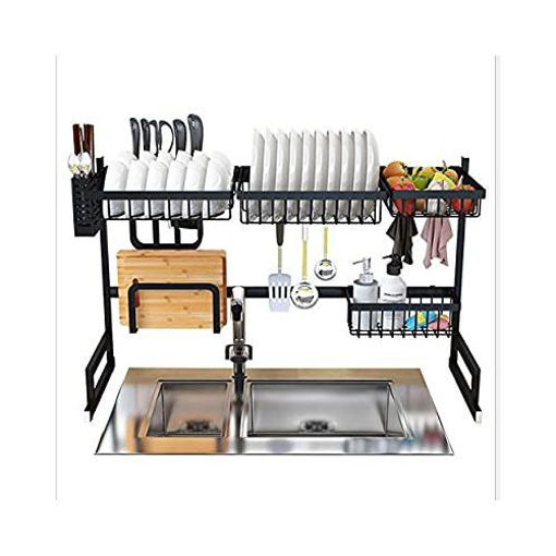 Stainless Steel Dish Drainer Organiser Rack Over Sink