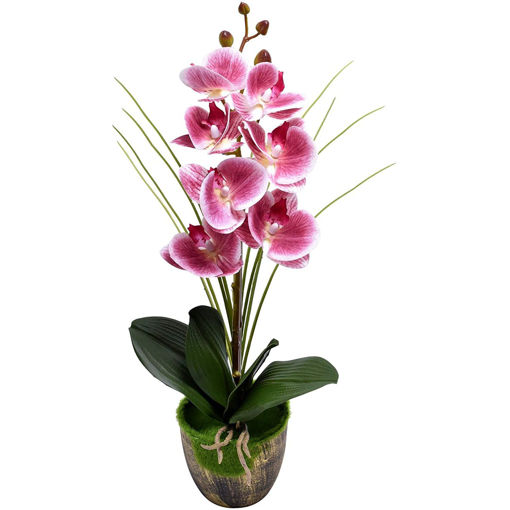 Yatai Real Touch Artificial Potted Orchid Flower, Purple ...