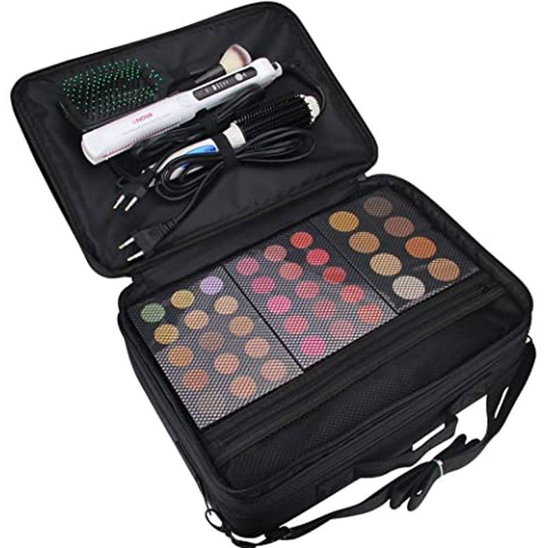 makeup bag with adjustable dividers