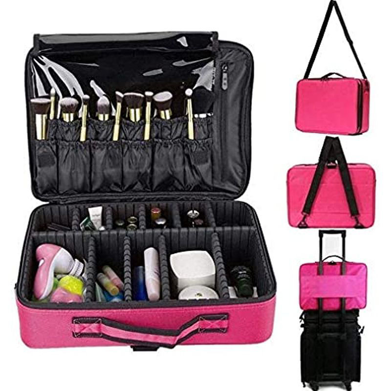 makeup bag with adjustable dividers