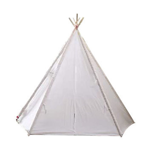 white canvas teepee