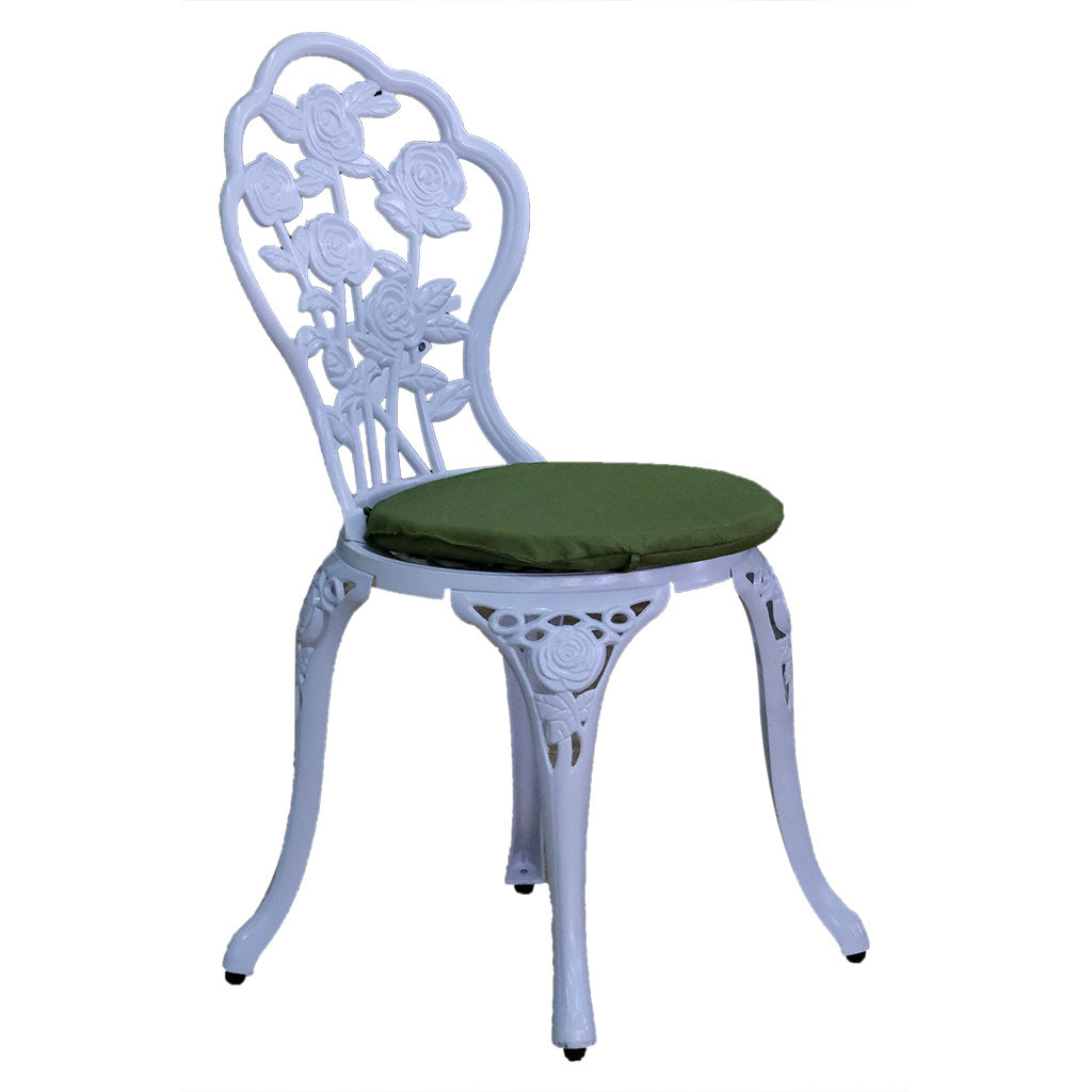 Outdoor Cast Aluminium 2 Seater Table, White