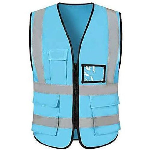 Reflective Safety Vest Sky Blue